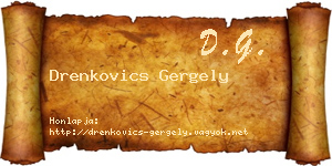 Drenkovics Gergely névjegykártya