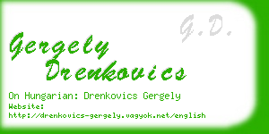 gergely drenkovics business card